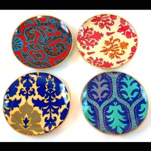 Tracy Reese (4) Decorative Dish Set Ceramic New York 7"